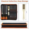 19pcs Metal File Tool Bag T12 Drop Forged Alloy Steel File Set Precision Wood Handle Rasp File Tools for Metalwork