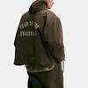 Fear of God Essentials Textured Nylon Hooded Coaches Jacket Brown Men Outerwear 202HO246375F