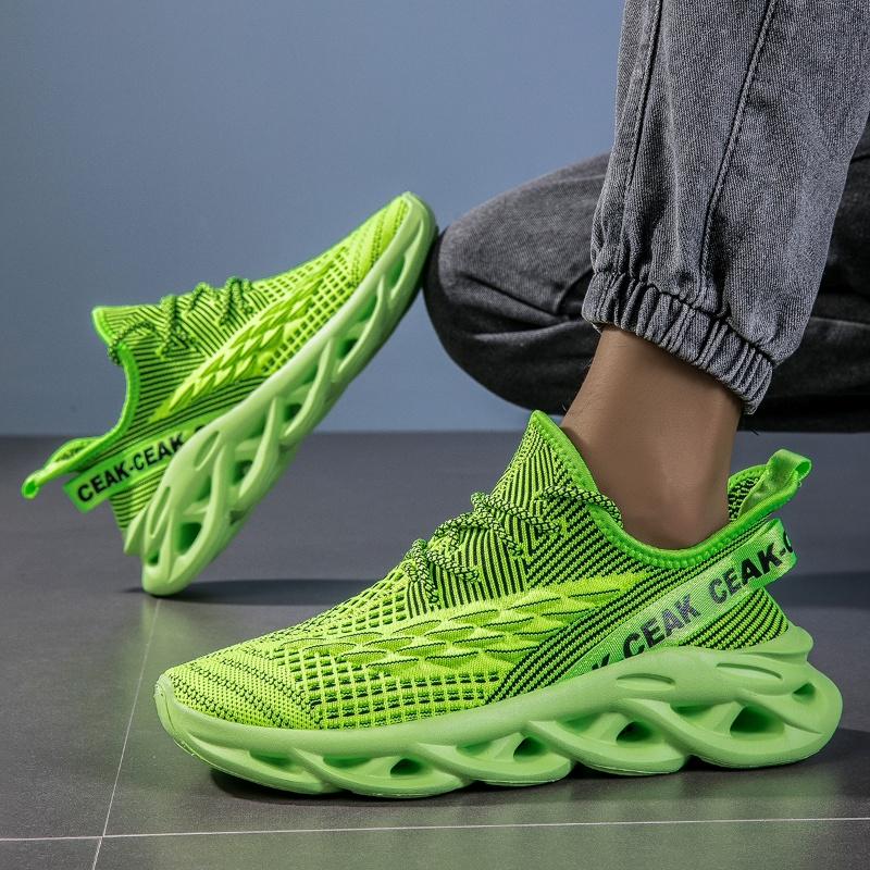 Men Casual Sport Shoes Breathable Lightweight Sneakers Outdoor Knit Black Running Shoes Athletic Jogging Walking Couple Shoes