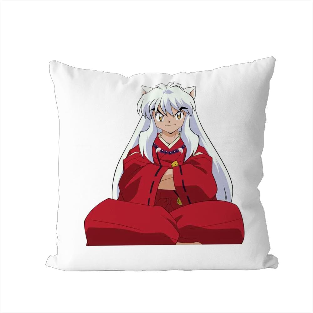 Inuyasha Pillow Case For Car Sofa Decorative Home Doublesided Print Plush Square Throw Pillow Cushion Cover