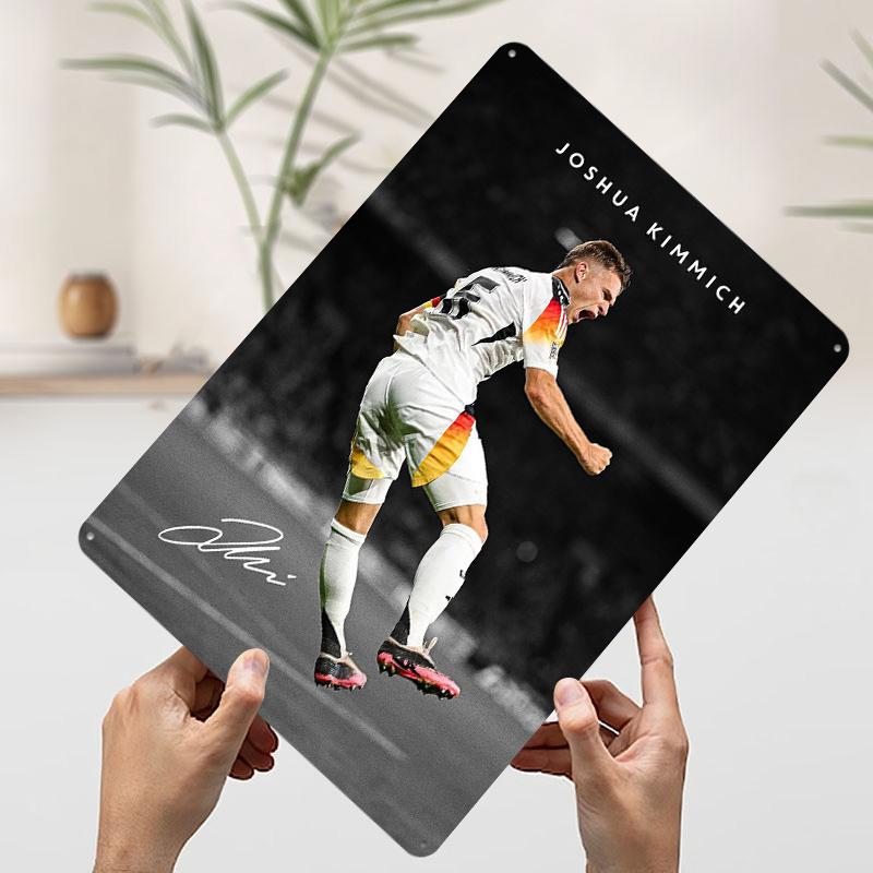 Joshua Kimmich Plåtposter Anpassad Väggkonst Vintage Metallskyltar Retro Tennplatta för Sovrumsinredning Spelhus Hem