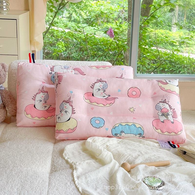 Cotton Cartoon Children's Pillow Core Soothing Beanie Pillow Removable Washable Kindergarten Children Adult Pillow