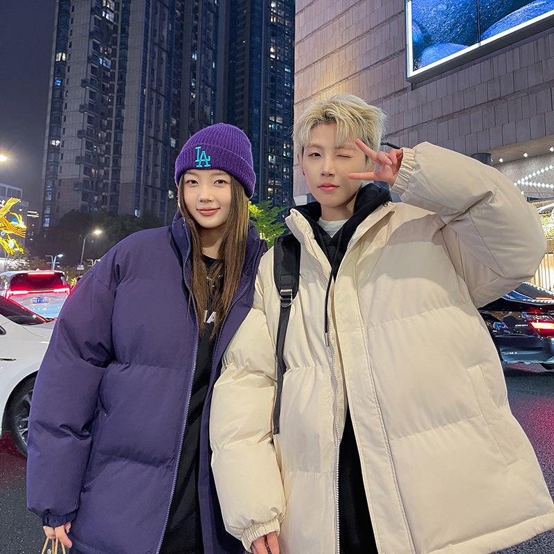 Men's Trendy Winter Cotton Jacket 2024 - Stand-up Collar, Loose Fit, Youthful Style