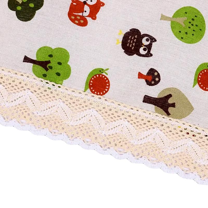 1PC Microwave Oven Machine Washable Cloth Cover Multi-purpose Cotton Linen 100*35cm Grease Proof Cover Kitchen Decor Dust Cover