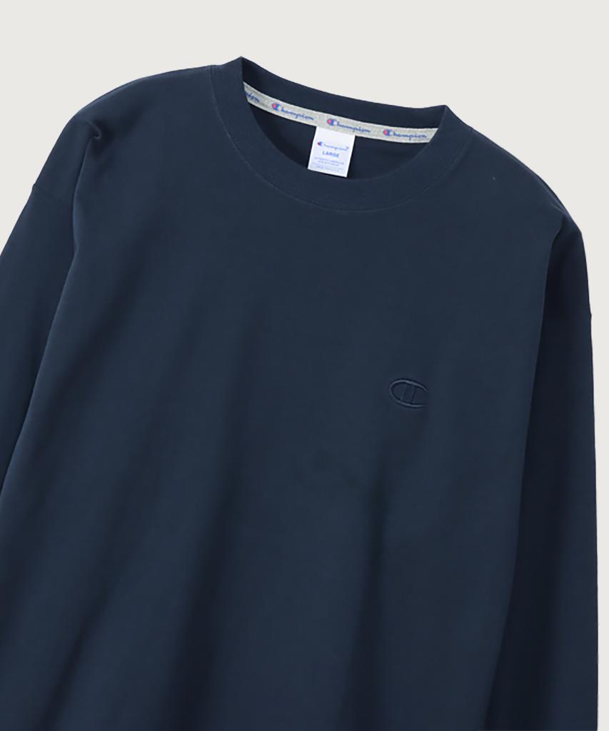 CHAMPION C-Logo Oversized Jog Tag Long Sleeve T-Shirt Army Green