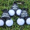 Golfballhalter Karabiner/Schnallenring Optionen Metall Kunststoff Parodie Tee-Halter Scherzgeschenk für Golfer Tasche Zubehör Neuartiges Design