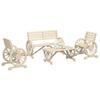 Vidaxl 4-Cz. Garden Furniture Set, Solid Fir Wood