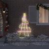 LED Christmas Tree with Ground Spikes Multicolored 182 cm Metal