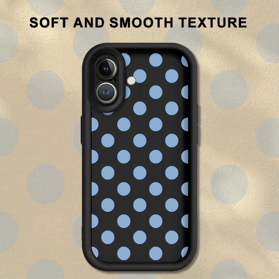 Coque pour iPhone 17 Pro Max 13 17e 16 Air 11 15 Plus 14 12 Pro Housse de téléphone Luxe Ins Pois