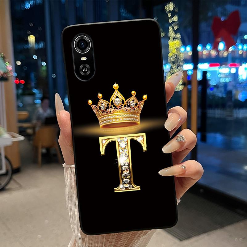 Superior Fashion Couple Soft Silicone Black Phone Case For ZTE Blade A31 Case Shockproof Crown Letter Pattern Shell