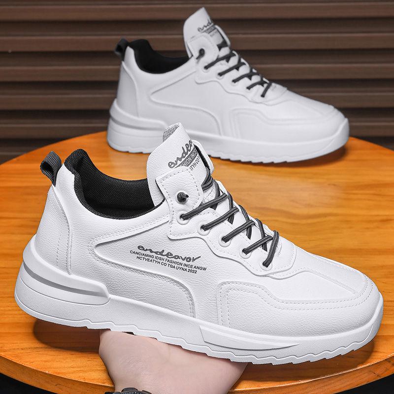 Men's Shoes for Summer New Korean Style Trendy Breathable Sports Shoes Casual Trendy Shoes for Men's Versatile Height-enhancing White Shoes