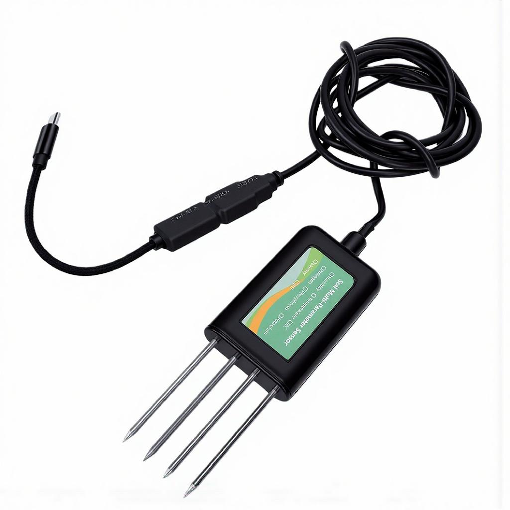 Soil NPK Sensor Multifunction Soil Tester Measures Temperature Humidity EC PH Nitrogen Potassium