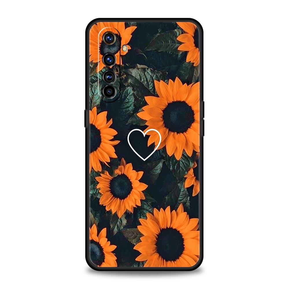 Aesthetic Sunflower For Realme GT Neo 2 3 3T Phone Case For Realme 11 10 9 8 5G 7 6 GT2 Pro Plus C21 C11 C25 C35 Silicone Cover