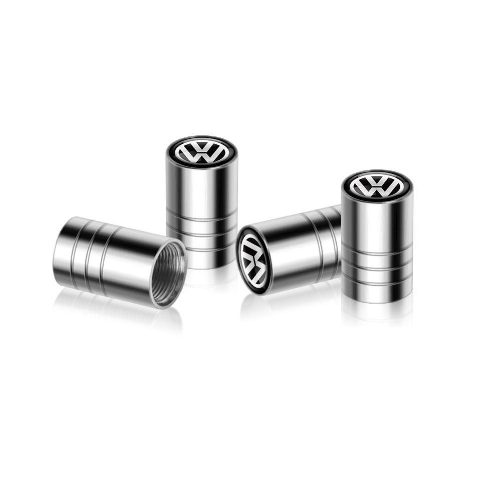 4PCS Car Wheel Tire Valve Caps Stem Cover For Volkswagen Polo Sharan Golf Scirocco Touran Touareg Rline Jetta Tcross Tiguan GTI