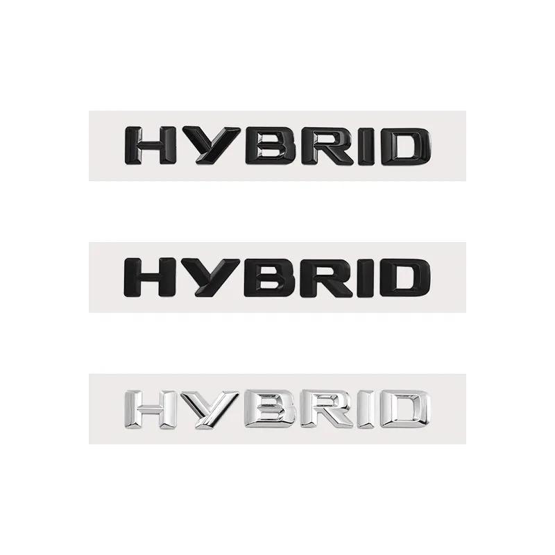 3D ABS Hybrid Letters Logo Badge Sticker Car Rear Trunk Emblem Decal High-Quality Automotive Exterior Accessories