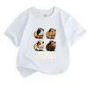 Unisex Kids Boys Girls 100% Cotton Crew Neck Short Sleeve T-Shirt, Cute Guinea Pig Furry Potatoes Graphic Casual Summer Tee for Children
