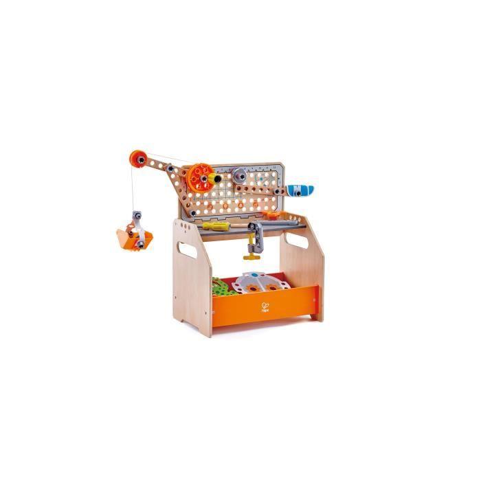 Jeu d'imitation établi en bois HAPE - E3028 - Etabli de découverte scientifique avec set d'expériences