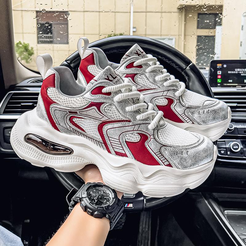 New Fashion Men 's Four Seasons Comfortable Thick Sole Shoes Students Boys GirlsTrending Soft Sole Breathable Casual Running Sneakers