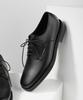 Firenze Atelier [Vibram] Merlin_Minimal Semi-Square Derby 8430 [Black Fg]