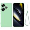 For Xiaomi Poco F6 5G/Redmi Turbo 3 5G Case Liquid Silicone Anti-Drop Phone Cover with Hand Strap