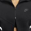 Nike Odzież sportowa Tech Fleece Jednolity kolor Zapinana na zamek Krótka kurtka Kobiety Kurtki Czarna FN2524-010