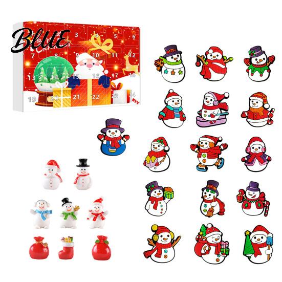 Advent Calendar for Set Kids 24-Day Countdown Christmas Snowman House Decor Xmas Gift Holiday 2D