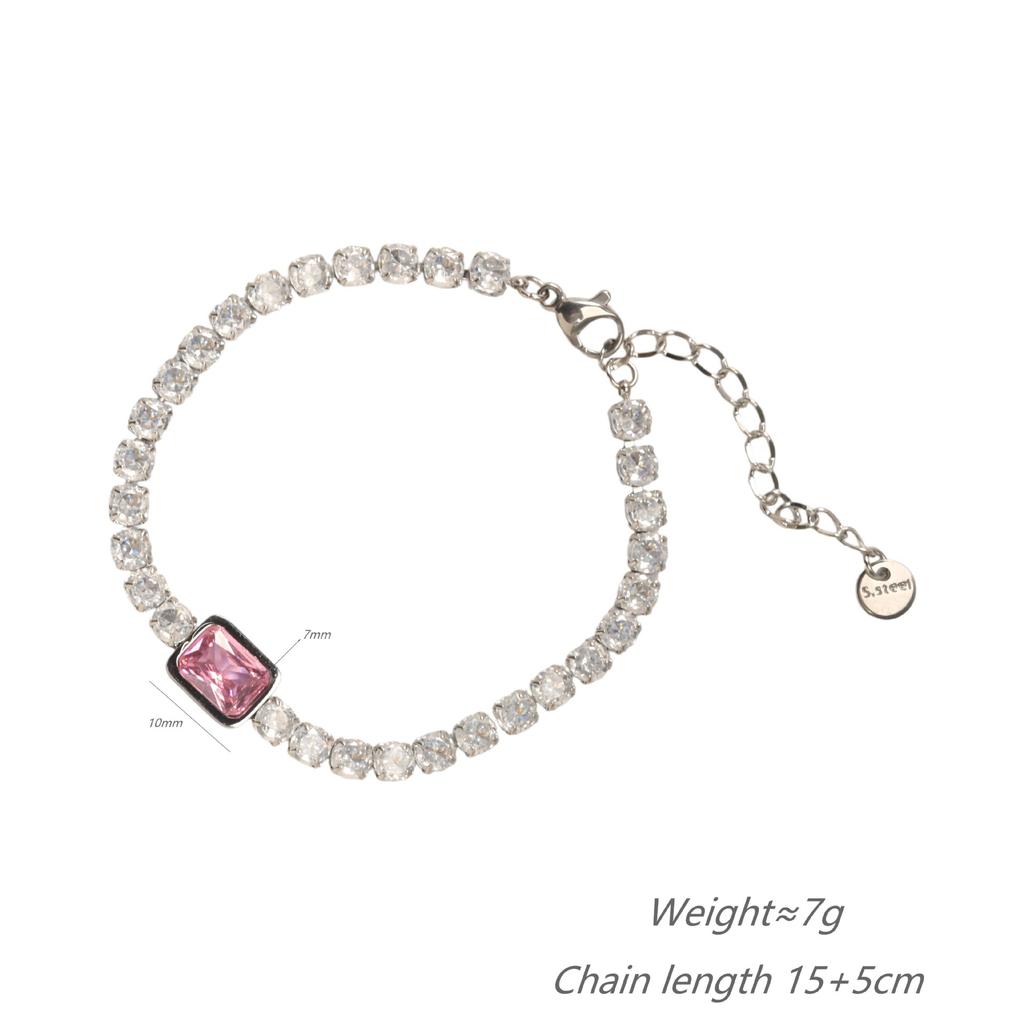 Sense Inlaid Square Full Diamond Bracelet Fashionable Personality Versatile And Does Not Fade