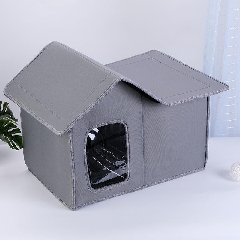 Durable Outdoor Pet House: Windproof, Waterproof, Collapsible, Washable, Easy Storage