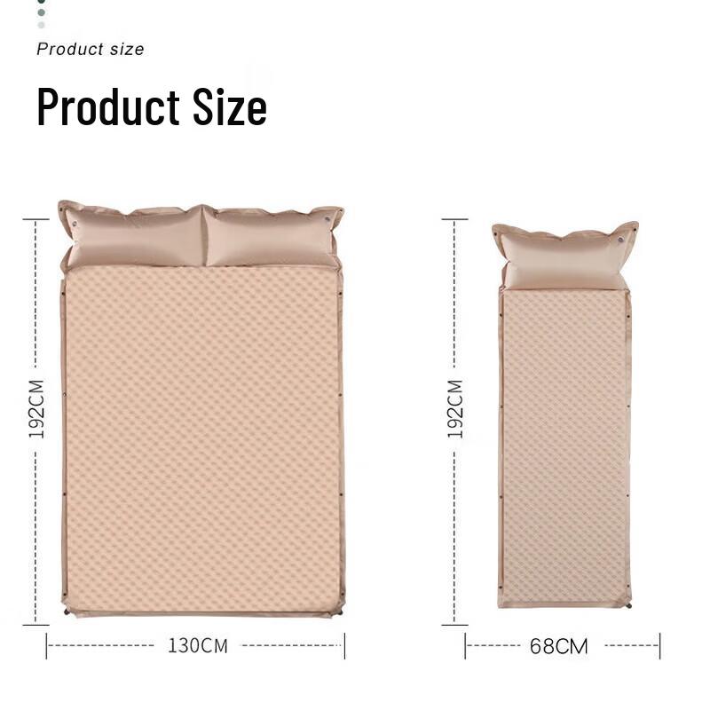 Hui Ling Yang Double Inflatable Sleeping Pad with Pillow