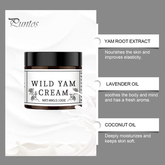 1/2/3Pcs Organic Wild Yam Cream for Hormone Balance Menopause Relief Lavender Scent Soothing PMS Care Cream with Natural Ingredients