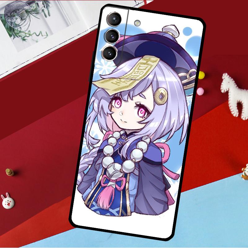 Genshin Impact Qiqi Funda For Samsung Galaxy S26 Ultra S24 S22 S23 S25 Plus S20 S21 FE S9 S10 S25 FE Phone Case