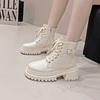 2026 New Ankle Boots Women Fashion Autumn Casual Female Chelsea Booties Punk Gothic Shoes Platform Short Leather Boots