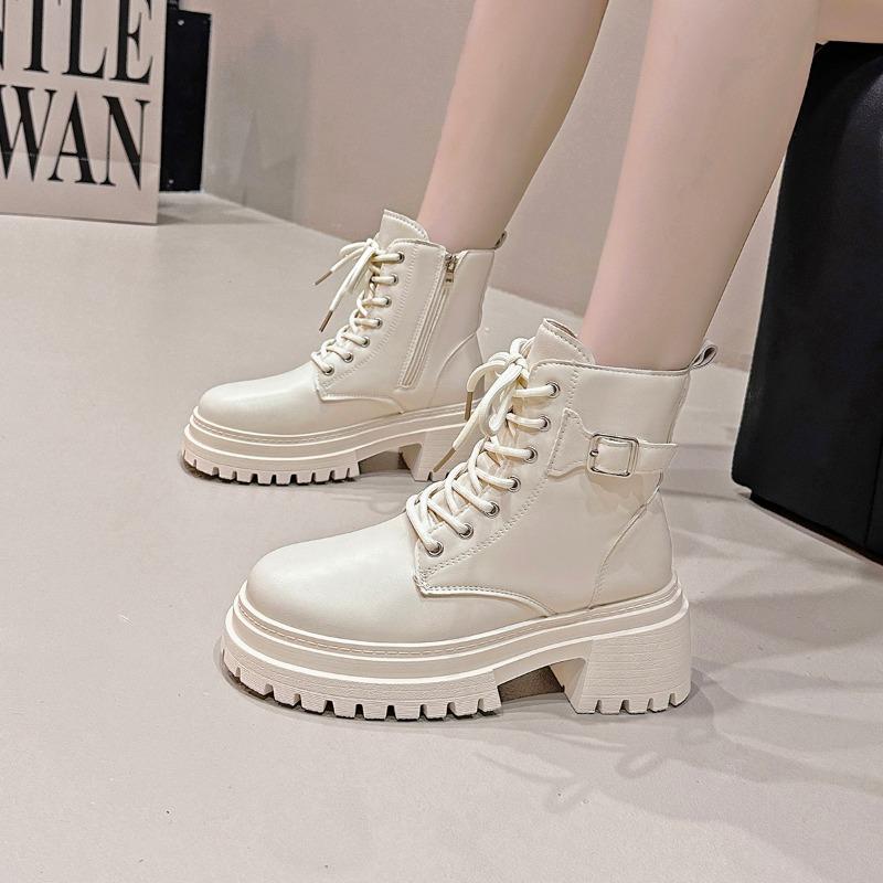 2026 New Ankle Boots Women Fashion Autumn Casual Female Chelsea Booties Punk Gothic Shoes Platform Short Leather Boots