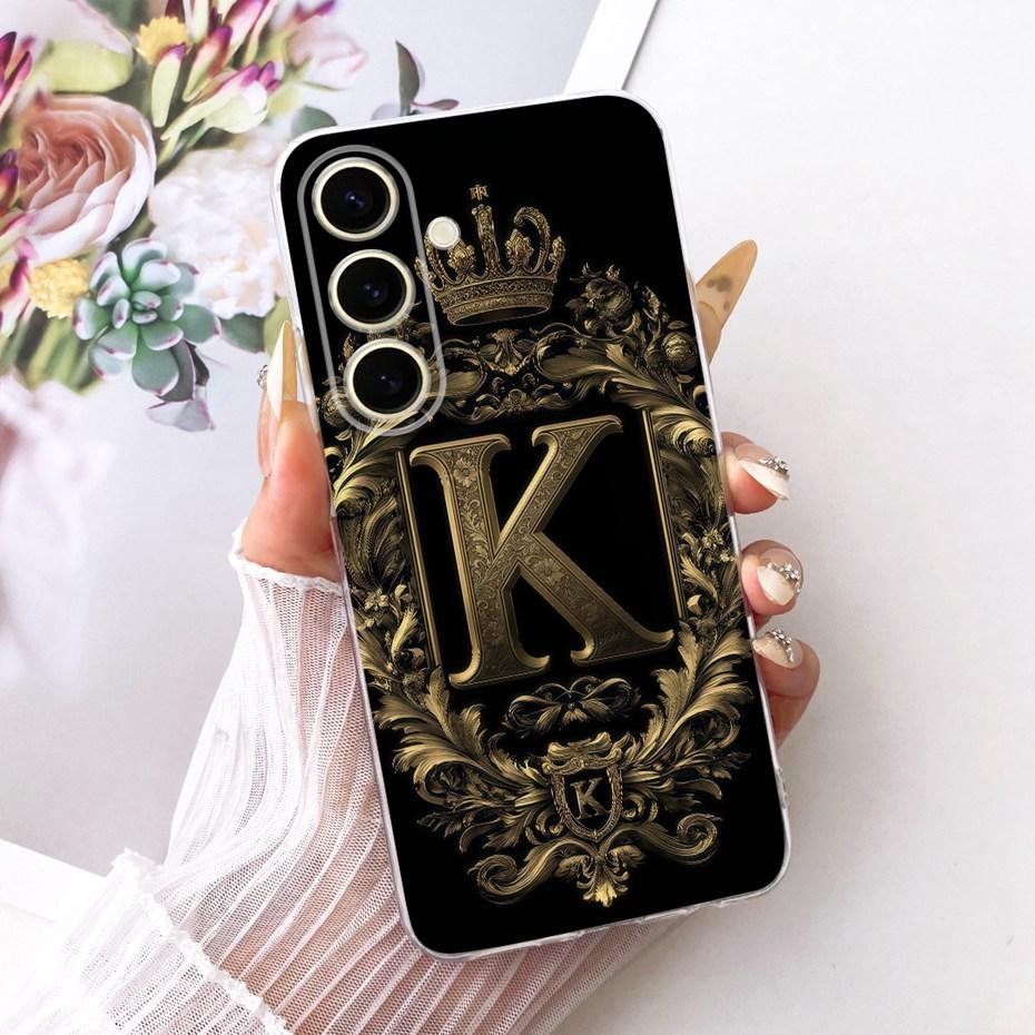 Fashion Crown Letter Case For Samsung Galaxy S25+ S25 5G Soft Silicone TPU Back Cover For Samsung S 25 S25 Plus Phone Cases