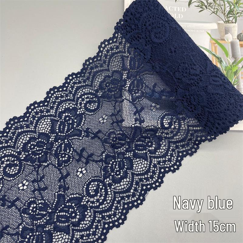 15cm Colorful Soft Elastic Lace Trim for Lingerie and Skirt Hem
