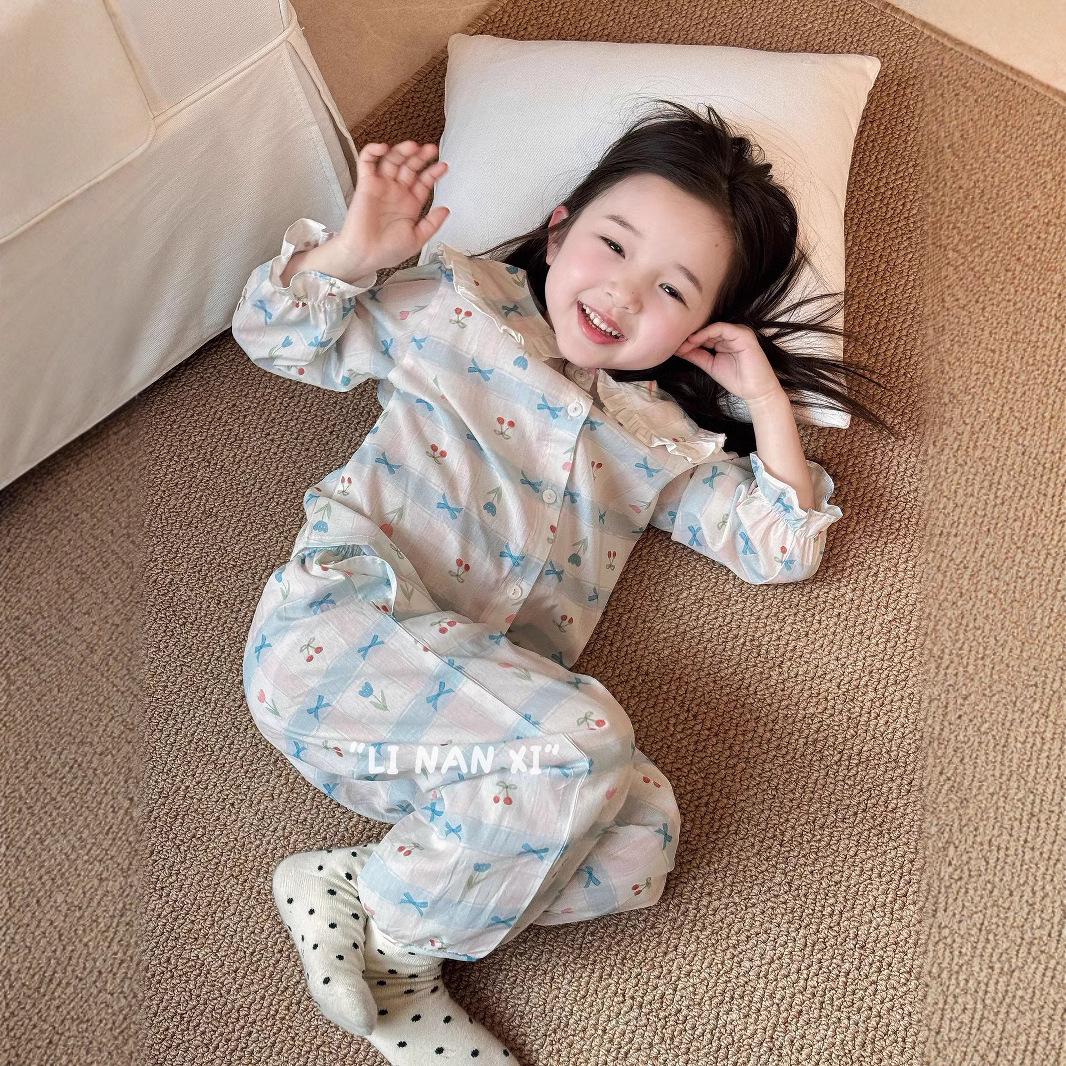 

Children s Spring 2025 All-Cotton Princess Pajama Set 100cm