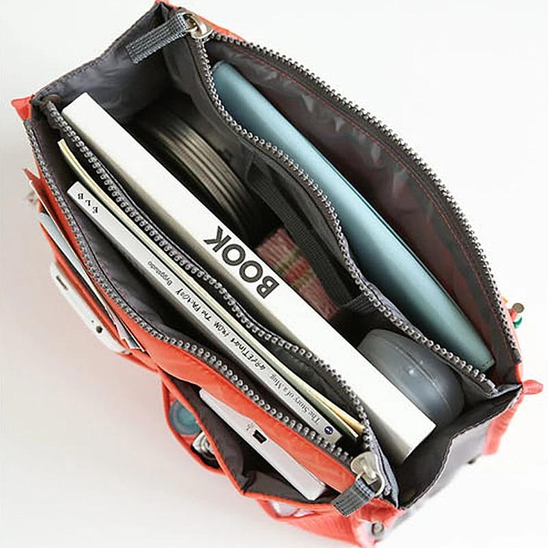 Organizer Innleggsveske Dame Nylon Reiseinnsats Organizer Håndveske Veske Stor liner Dame Makeup Kosmetisk Veske Billig Dame Tote