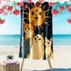 Mystical Moonlit Feline Harmony Print Beach Towel, Quick Drying, Suitable for Travel, Outdoor Sports, Jogging, the Beach and Swimming, Gift