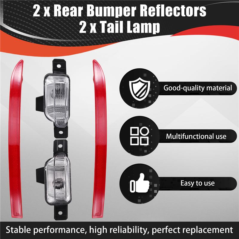 NEU-Rückfahrsignal Reflektor Bremslicht für VW Tiguan 2009-2017 Auto Heckstoßstangenleuchte