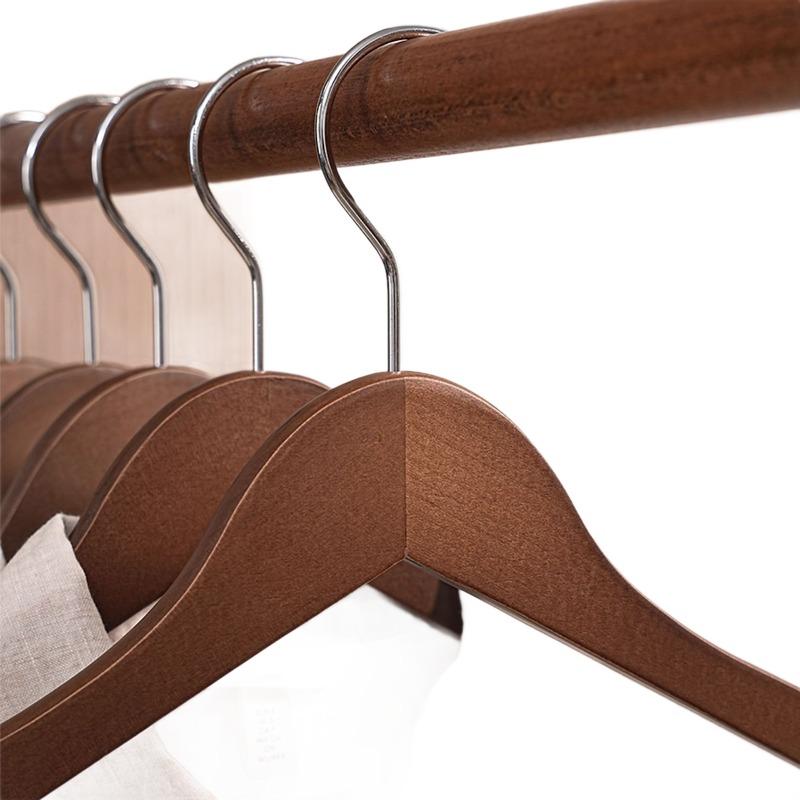 Massivholz Kleiderbügel zum Aufhängen von Kleidung, Kleiderschränke zum Trocknen von Kleidung, Hölzerne Kleiderstützen, Haushaltskleiderstützen