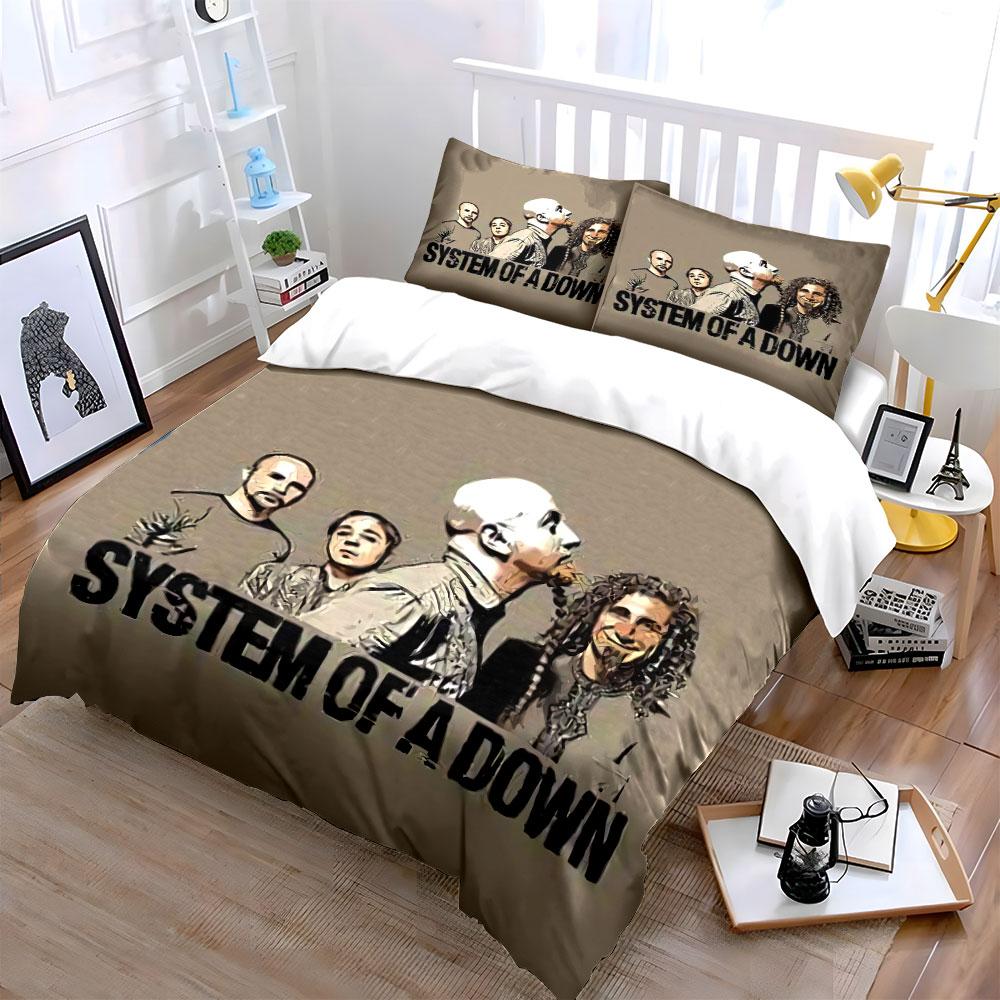 "System of a Down Bedding Set" Bedding Duvet Cover Set Duvet Cover Pillowcases  (1 * Duvet Cover 2 * Pillowcases, without duvet insert)