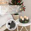 4-grid Christmas Advent Wreath Candle Holder Metal Black Cylindrical Candle Holder Decorative Candlestick Centerpiece For Winter