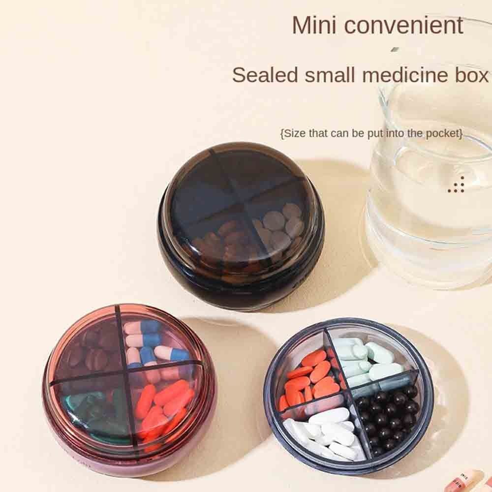 Waterproof Weekly Pill Case Dustproof Round Mini Medicine Box Against Moisture Double-deck Pill Container Organizer Jewelry Box