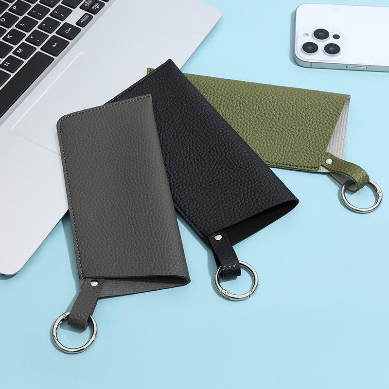 Customizable PU Portable Glasses Hanging Case for Sunglasses & Eyeglasses