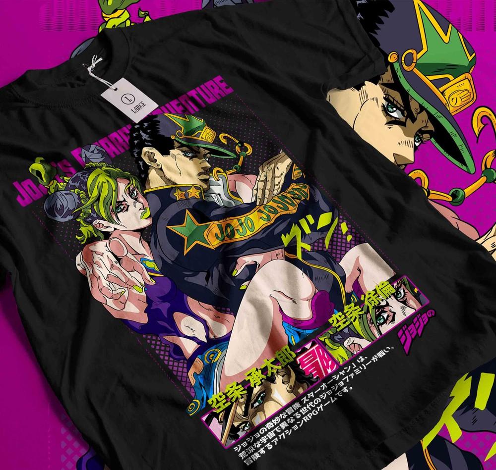 

Jolyne Jotaro T-shirt Cujoh Kujo JoJo s Bizarre Adventure Anime JJBA Gift S499 2XL