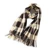 Fashionable Cold Weather Scarves Classic Plaid Scarf for Women, Soft Cashmere-like Winter Shawl Stylish Sweaters with Tassels, Large Warm Wrap