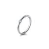 Modian Classic Tiny Shiny Zircon Stackable Slim Ring for Women Authentic 925 Silver Simple Ring Fine Jewelry New