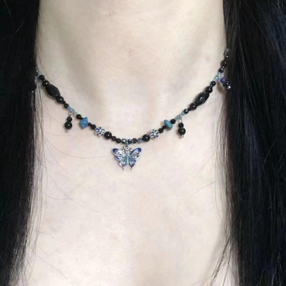 

Для женщин преувеличивают креативное ожерелье в корейском стиле, женское ожерелье, кулон в виде бабочки, цепочка на ключицу