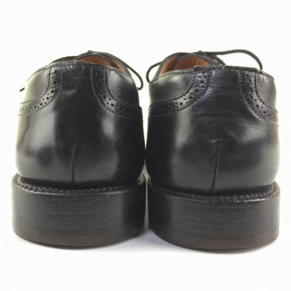 Mckay Construction All Leather Made in Italy Wingtip Business Shoes Black size 9.5 27.5-28.5 Men's(USED)