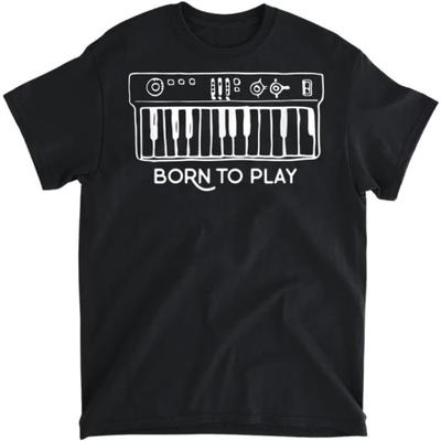 Geboren zum Klavierspielen - Pianist T-Shirt, Langarmshirt, Sweatshirt, Hoodie Unisex Erwachsenengröße Hergestellt in Kanada